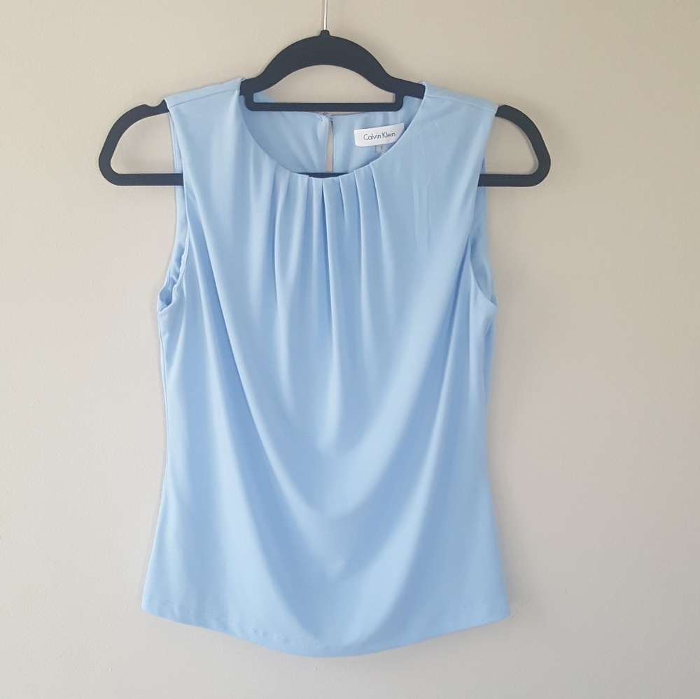 Calvin Klein Baby Blue Top - Small